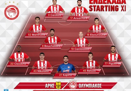 Η ενδεκάδα του Ολυμπιακού