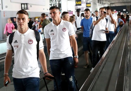 Έφτασε στο Βέλγιο ο Ολυμπιακός! (photos)