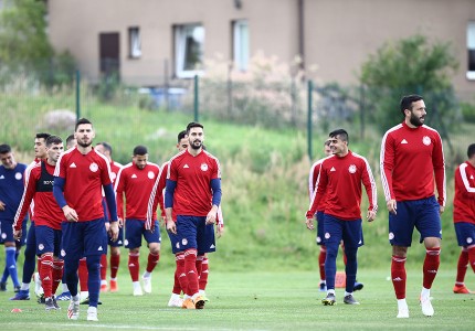 Εικόνες από την πρωινή προπόνηση