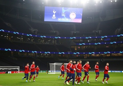 Η προπόνηση στο «Tottenham Hotspur Stadium»