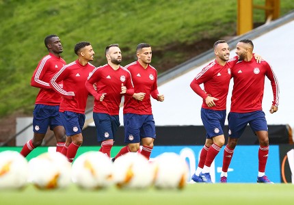 Η προπόνηση του Ολυμπιακού σε «κλικ»