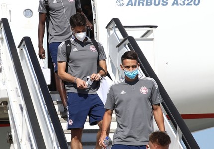 Έφτασε Βουλγαρία ο Ολυμπιακός (photos)