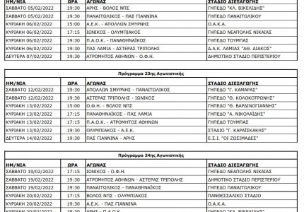 Το πρόγραμμα μέχρι το φινάλε του β' γύρου της Σούπερ Λιγκ: Τότε είναι τα ντέρμπι! (photos)