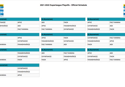 Το πρόγραμμα του Θρύλου στα πλέι οφ