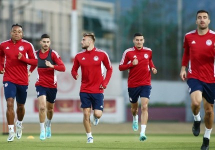 Εικόνες από την προπόνηση του Ολυμπιακού!