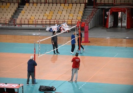 Έτοιμο το ΣΕΦ για τον ευρωπαϊκό τελικό και τη στέψη του Ολυμπιακού! (video, photos)