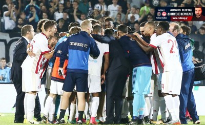Η ιαχή ΟΛΥΜΠΙΑΚΟΣ στο γήπεδο της Παρτιζάν! (photo)