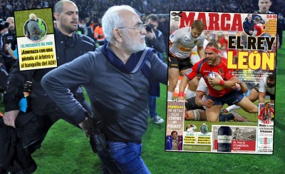 Στο πρωτοσέλιδο της MARCA ο Σαββίδης με το όπλο!