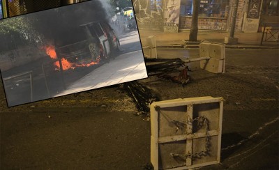 Άγριες συμπλοκές και φωτιά σε βανάκι!