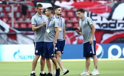 Στο γήπεδο ο Ολυμπιακός (photos)
