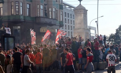 «Ερυθρόλευκο» πάρτι στο Βελιγράδι (video)