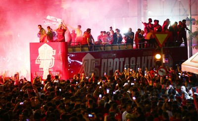 Έτσι πανηγυρίσαμε το πρωτάθλημα στον Πειραιά (video)