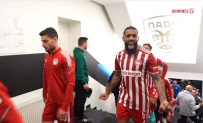 «Ερυθρόλευκοι» πανηγυρισμοί μέσα στα αποδυτήρια της Τούμπας! Δείτε! (video)