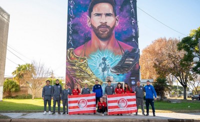 Ολυμπιακός | Σχολή Ροζάριο: Στο γκράφιτι του Μέσι! (photo/videos)