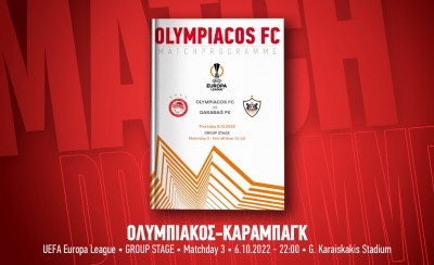 Το «ερυθρόλευκο» match programme για Καραμπάγκ