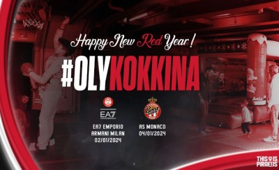 #OLYKOKKINA στα ματς με Αρμάνι και Μονακό!
