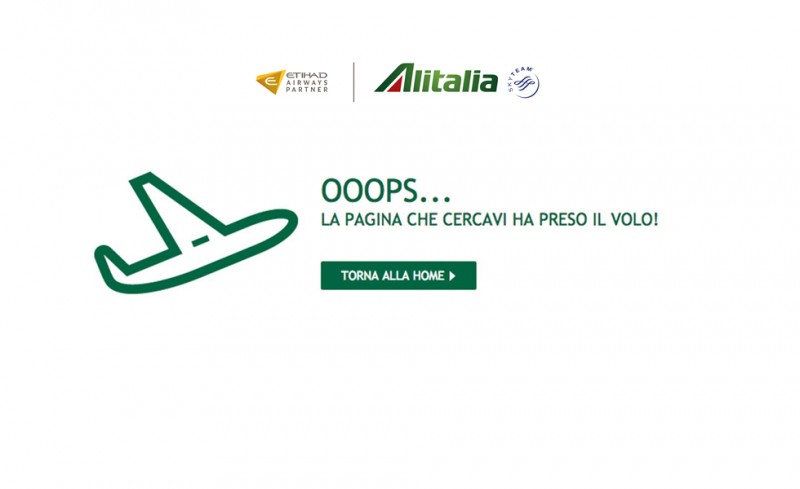 Συμβαίνει τώρα: Έπεσε το site της Alitalia