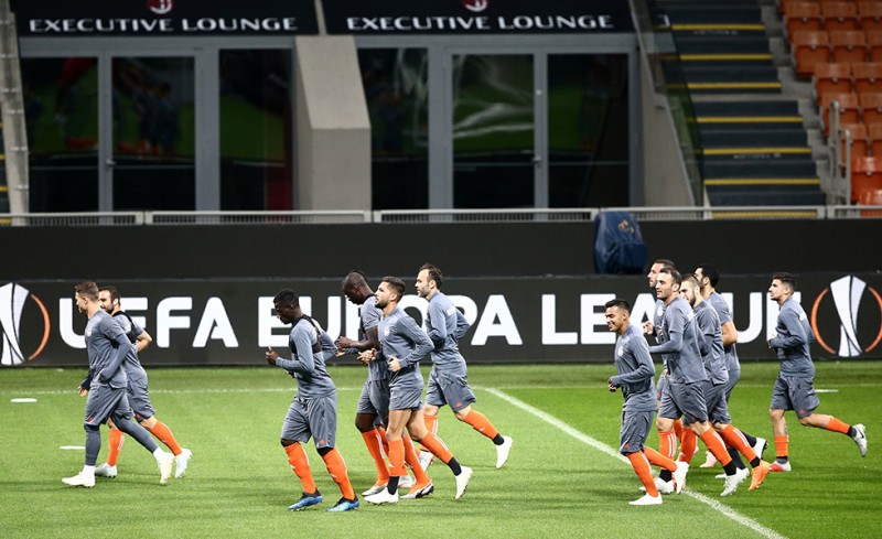 Η προπόνηση του Ολυμπιακού στο εντυπωσιακό 