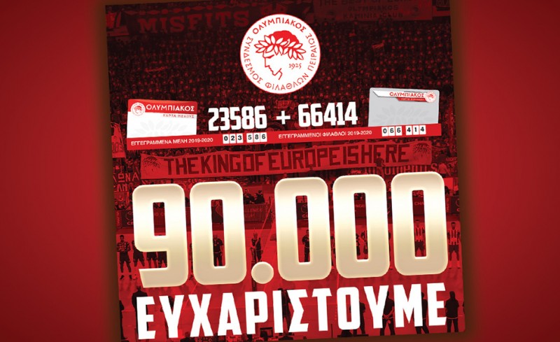 Η δύναμη του Ολυμπιακού περνάει από τα χέρια σας. Φύγαμε για 100.000!