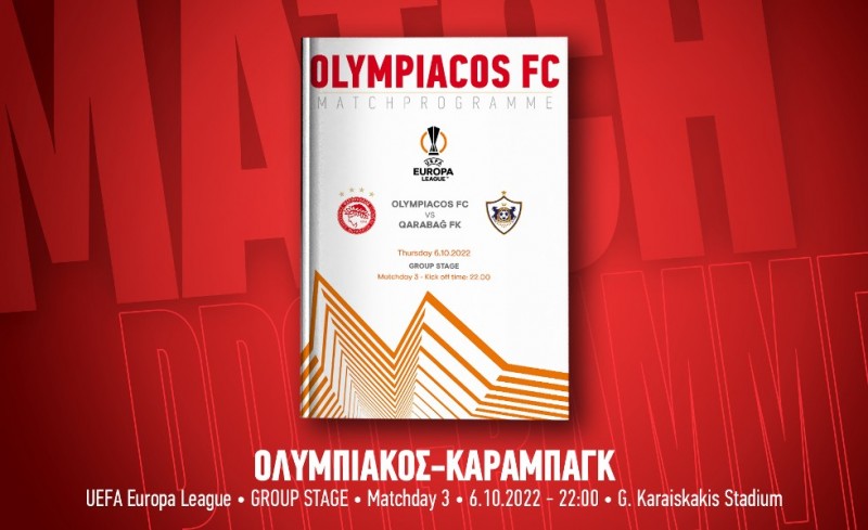 Το «ερυθρόλευκο» match programme για Καραμπάγκ