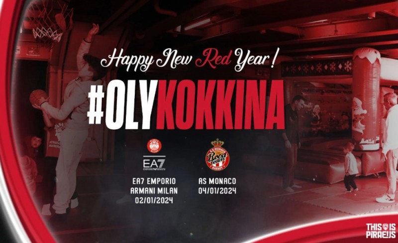#OLYKOKKINA στα ματς με Αρμάνι και Μονακό!
