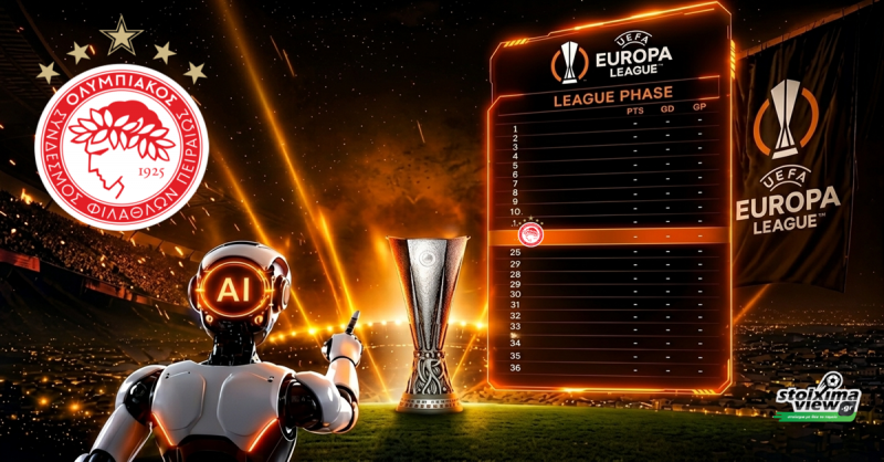 Ολυμπιακός Europa League: Το AI «ξέρει» που θα τερματίσει στη League Phase